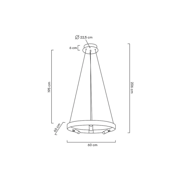 MOOSEE lampa wisząca CIRCLE SPOT 60 GOLD złota